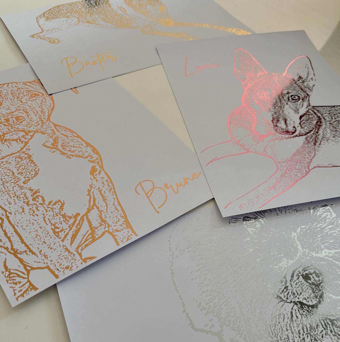 Personalised Pet Photo Foil Print