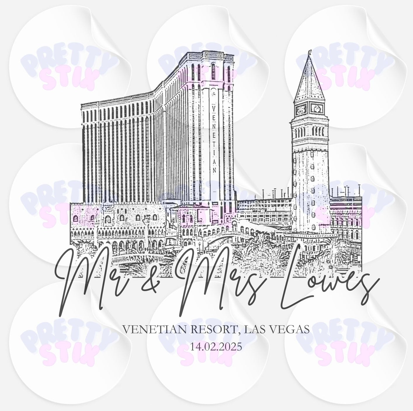 Personalised Wedding Venue Photo Foil Print