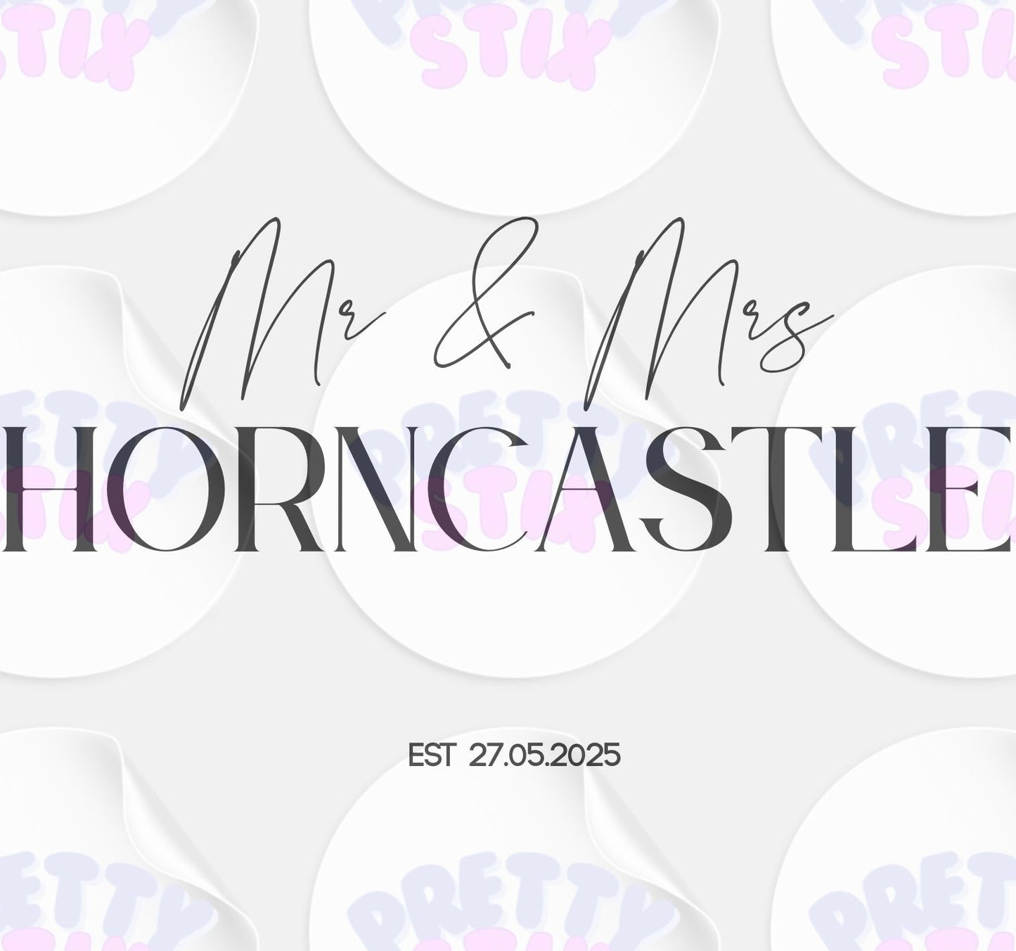 Personalised Wedding Names Foil Print