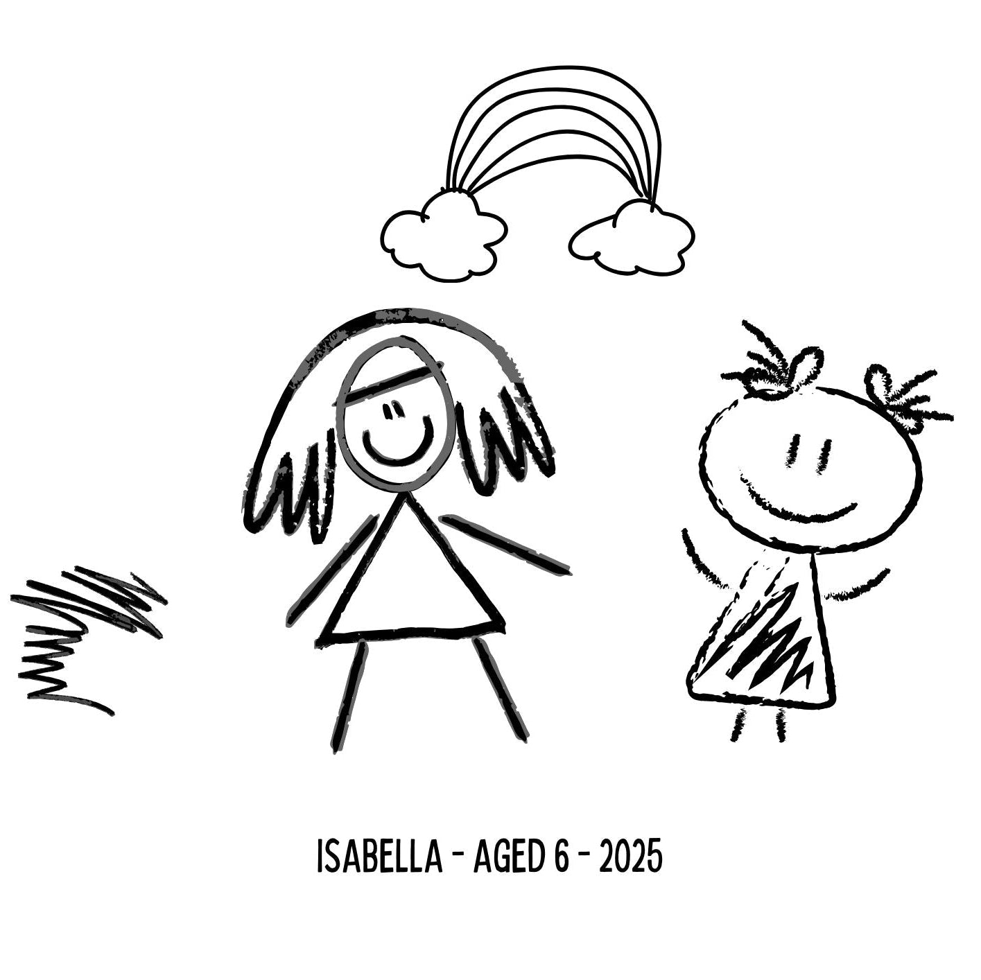 Personalised Kids Doodles Foil Print