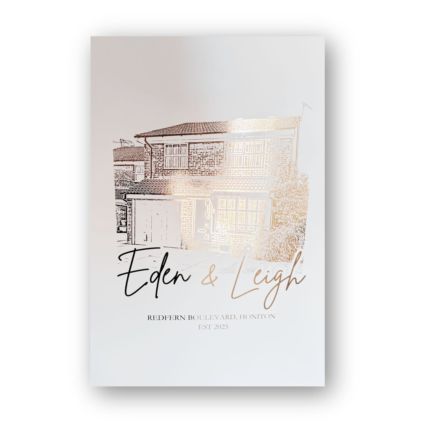 Personalised New Home Photo Foil Print