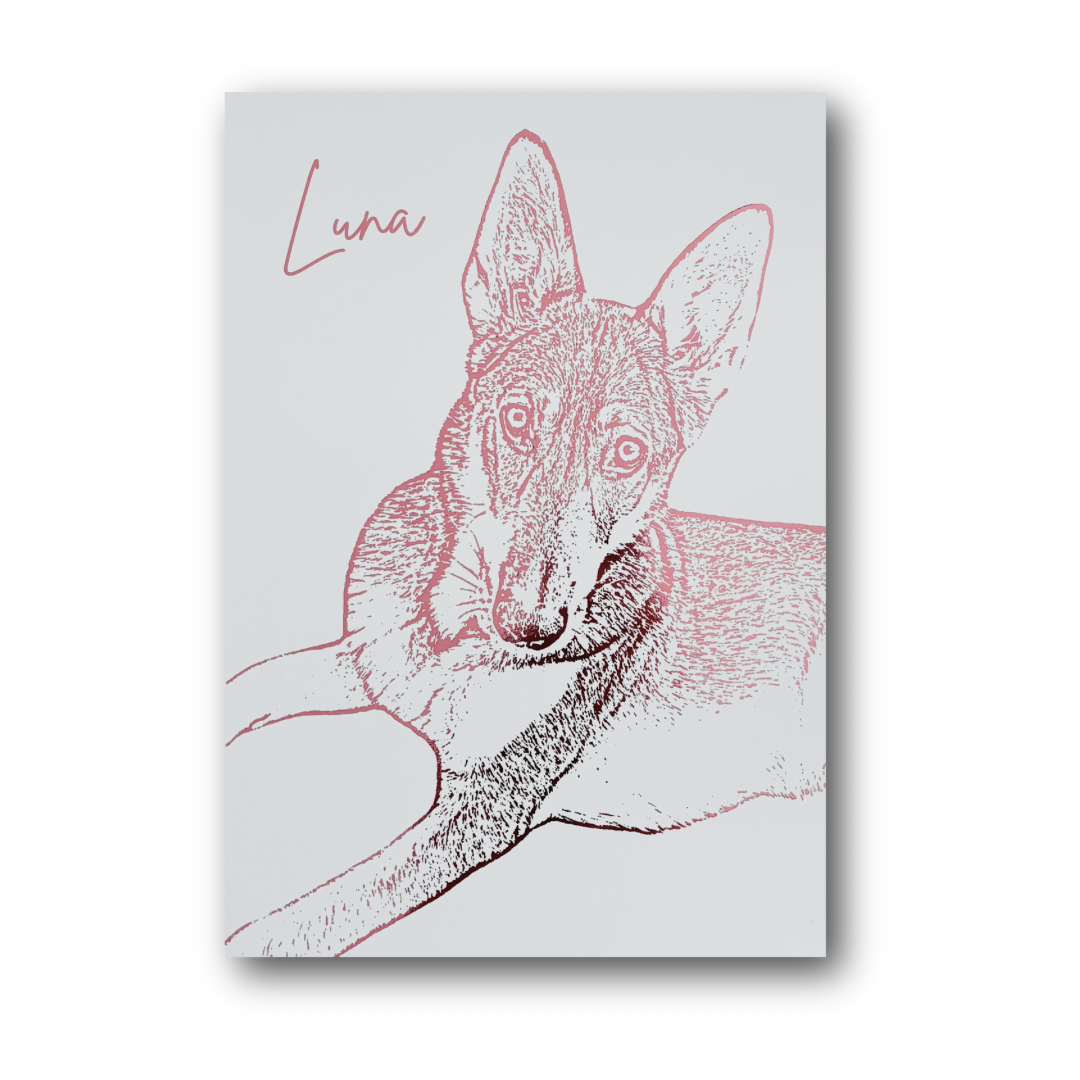 Personalised Pet Photo Foil Print