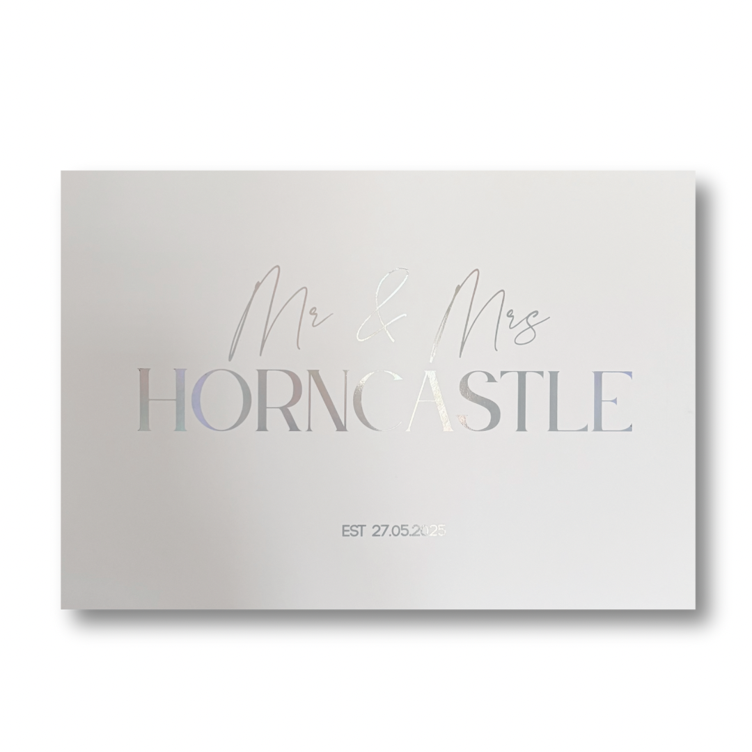 Personalised Wedding Names Foil Print