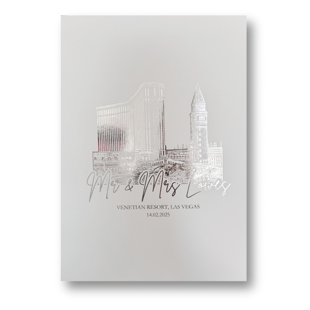 Personalised Wedding Venue Photo Foil Print