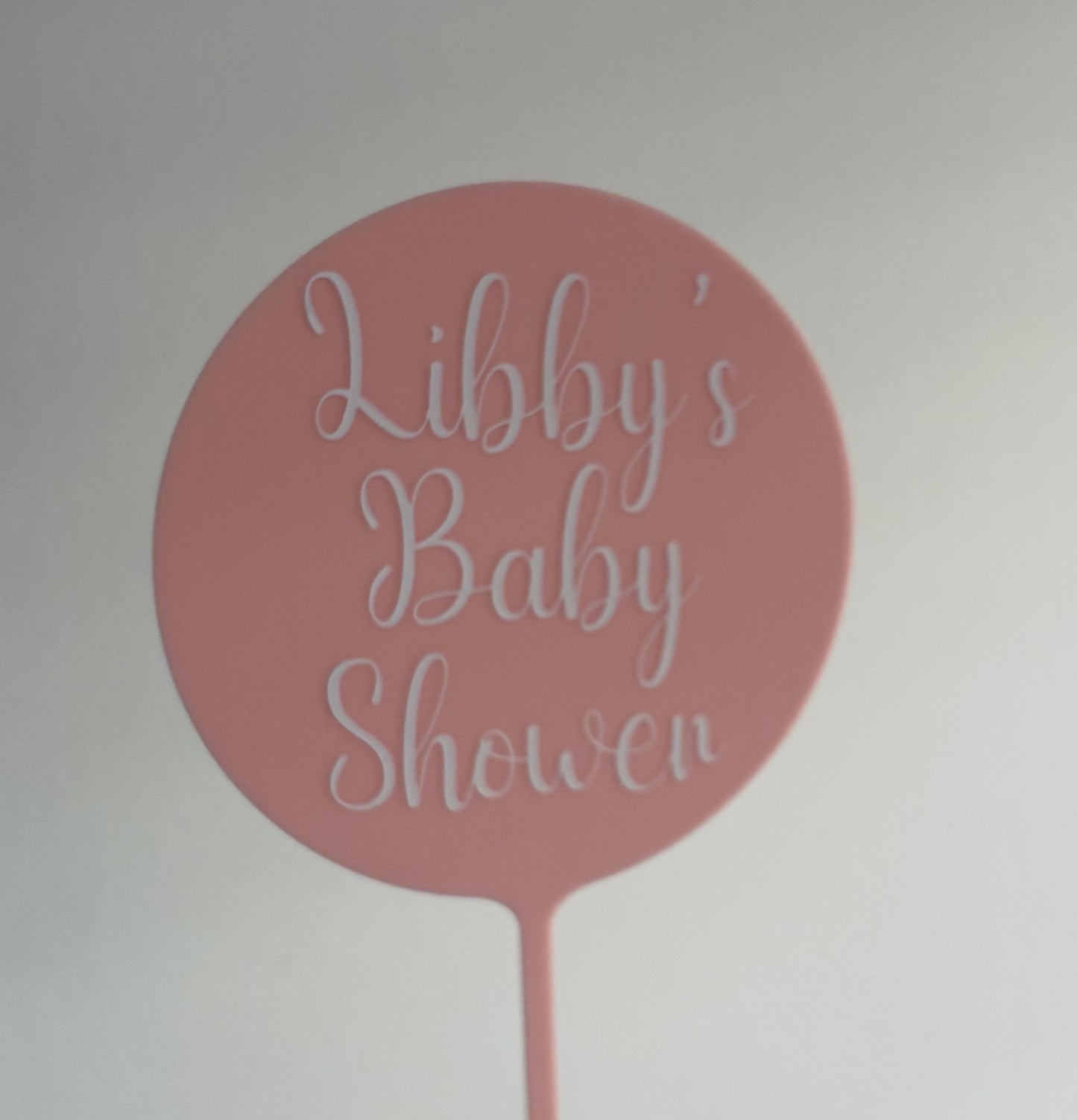 Personalised Coloured Acrylic Cake Topper