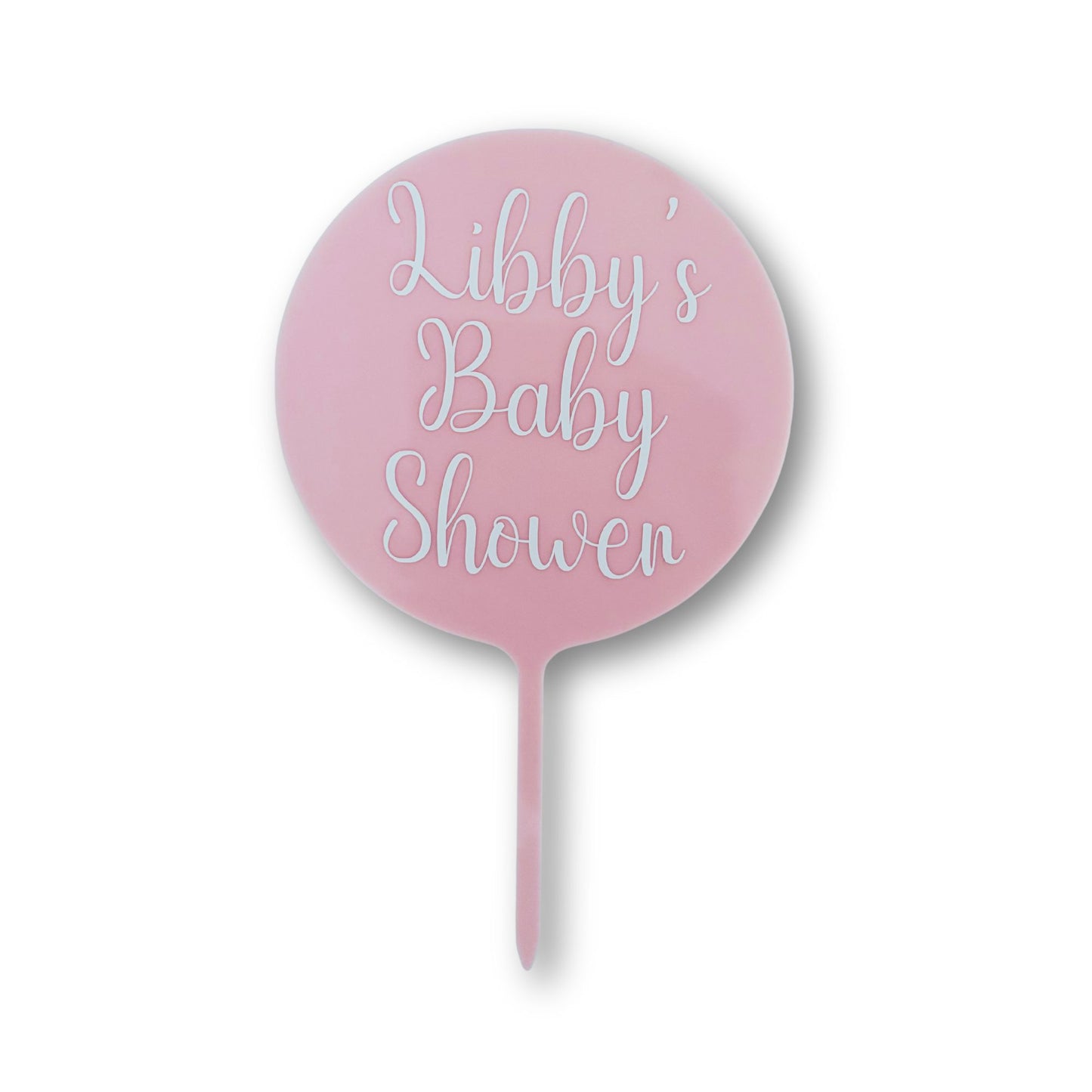 Personalised Coloured Acrylic Cake Topper