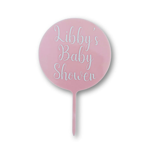 Personalised Coloured Acrylic Cake Topper