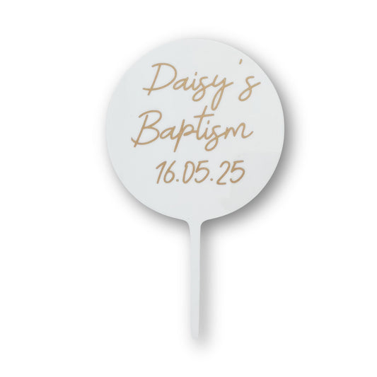 Personalised Clear Cake Topper