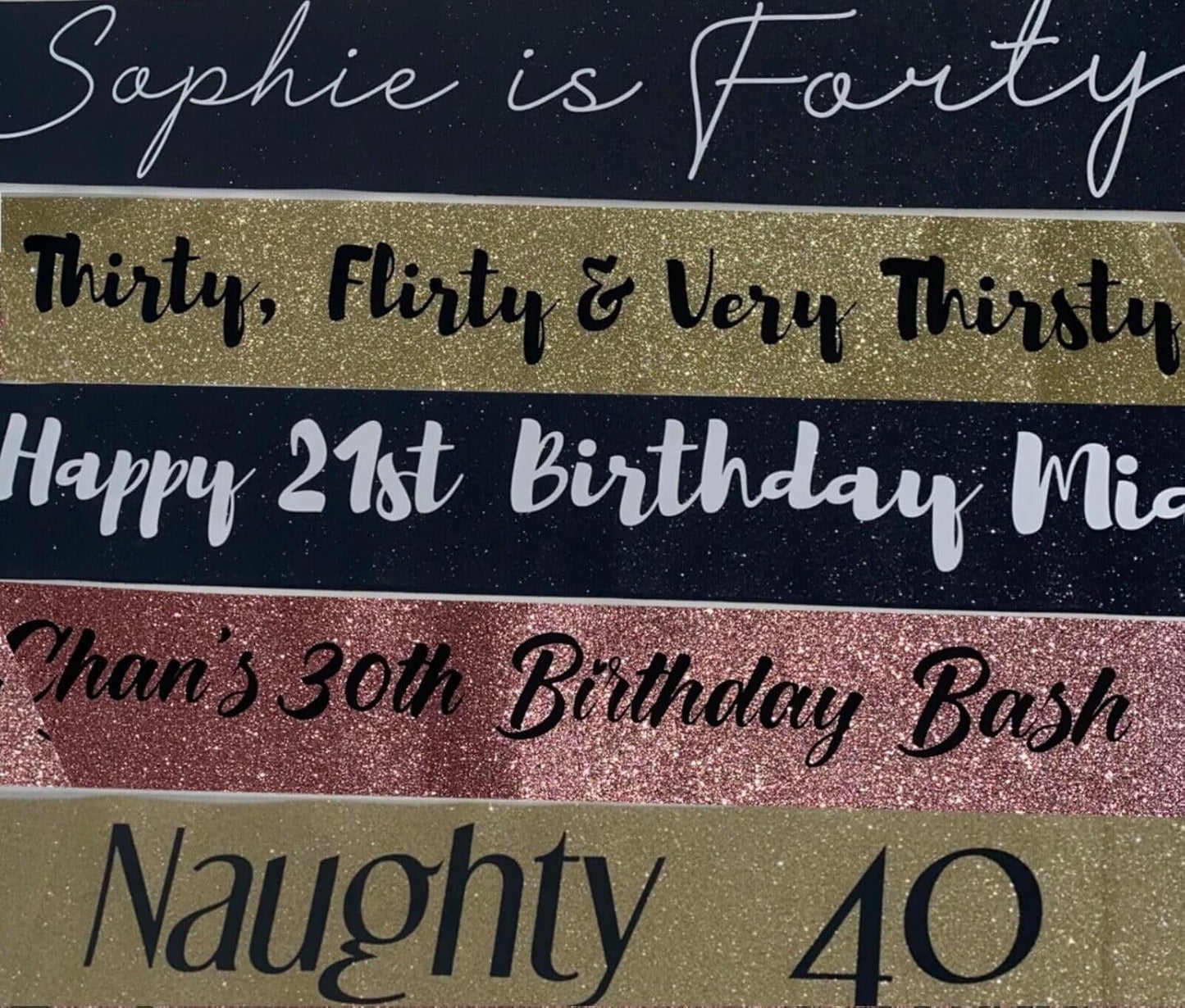 Personalised Luxury Glitter Sash