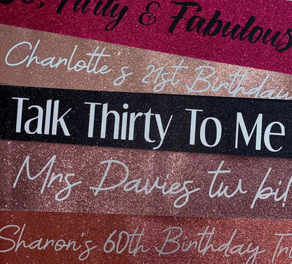 Personalised Luxury Glitter Sash