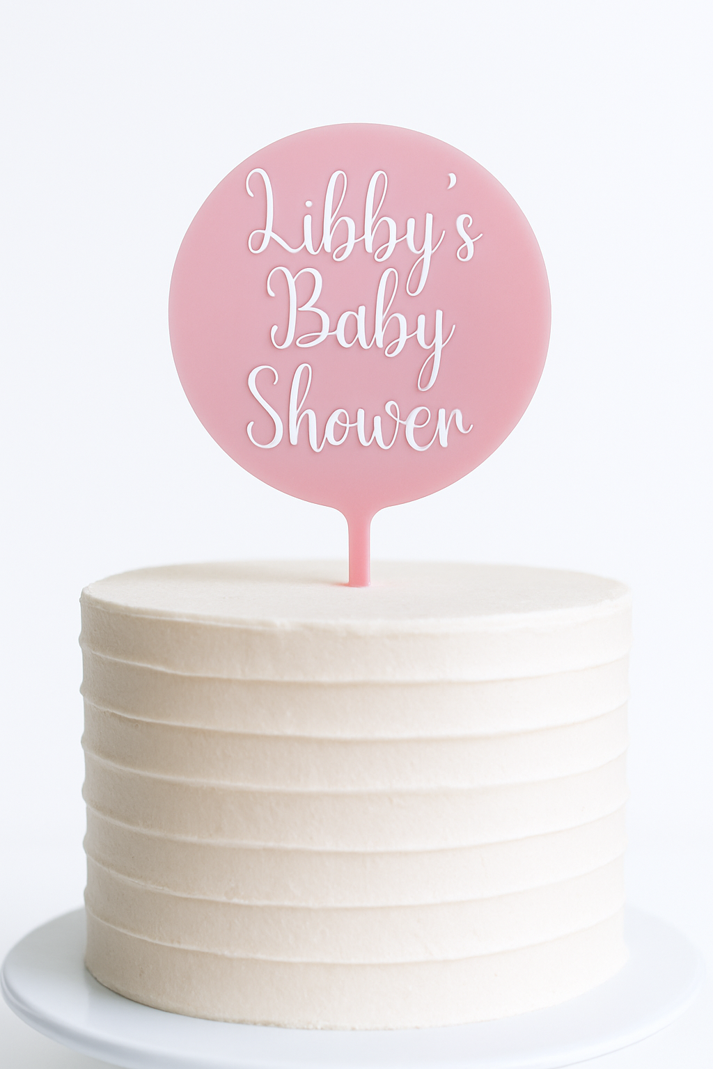 Personalised Coloured Acrylic Cake Topper