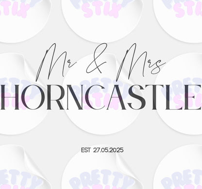 Personalised Wedding Names Foil Print