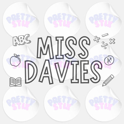 Personalised Teacher Name Text Foil Print