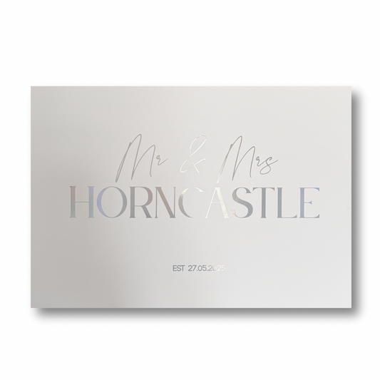 Personalised Wedding Names Foil Print