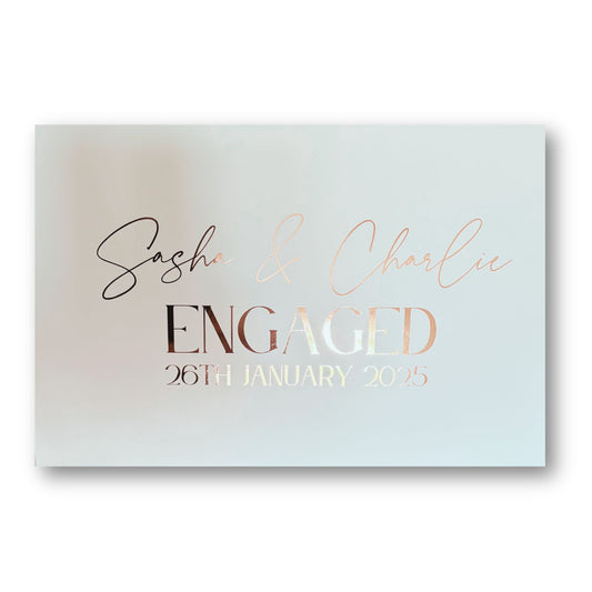 Personalised Engagement Text Foil Print