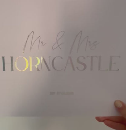 Personalised Wedding Names Foil Print
