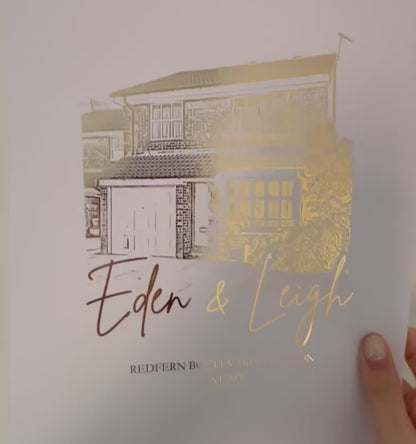 Personalised New Home Photo Foil Print