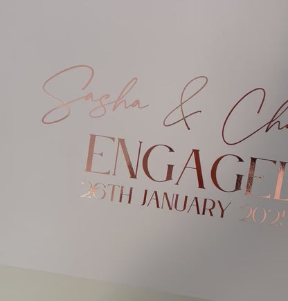 Personalised Engagement Text Foil Print