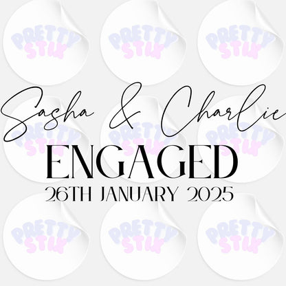 Personalised Engagement Text Foil Print